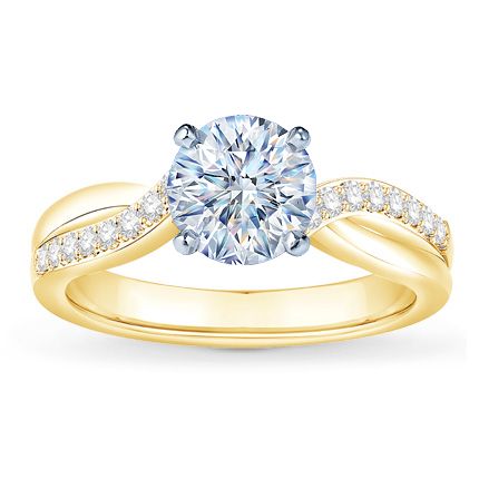 Yellow gold hot sale ring setting